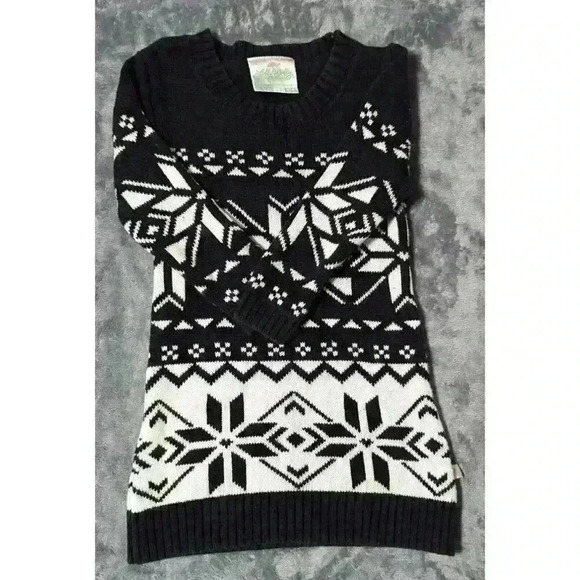 Lolly Wolly Doodle Sweater Girls Size 2/3 Black Fall Boho Cotton Geometric - Picture 1 of 8